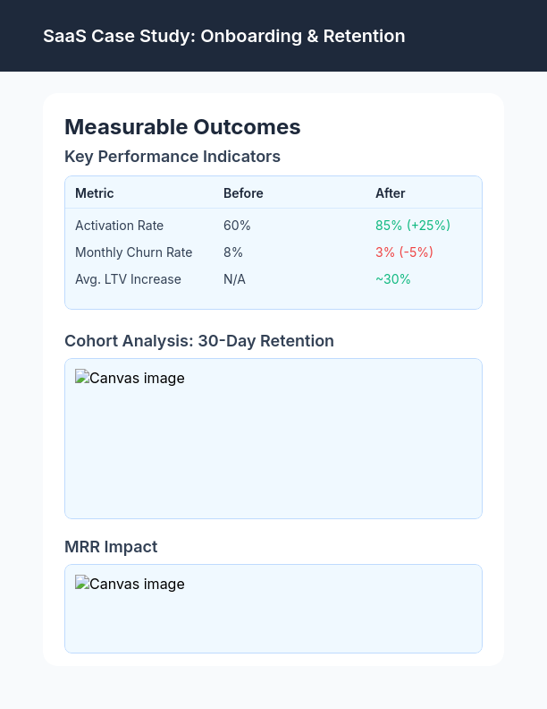 SaaS Onboarding & Retention Case Study — SMB